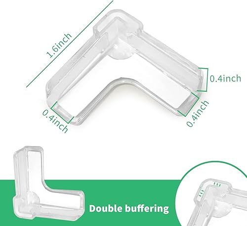 Miniatura 3 de Protectores de esquina para bebé (forma L), paquete de 12 protectores de esquina para muebles y bordes de mesa, muebles y esquinas afiladas