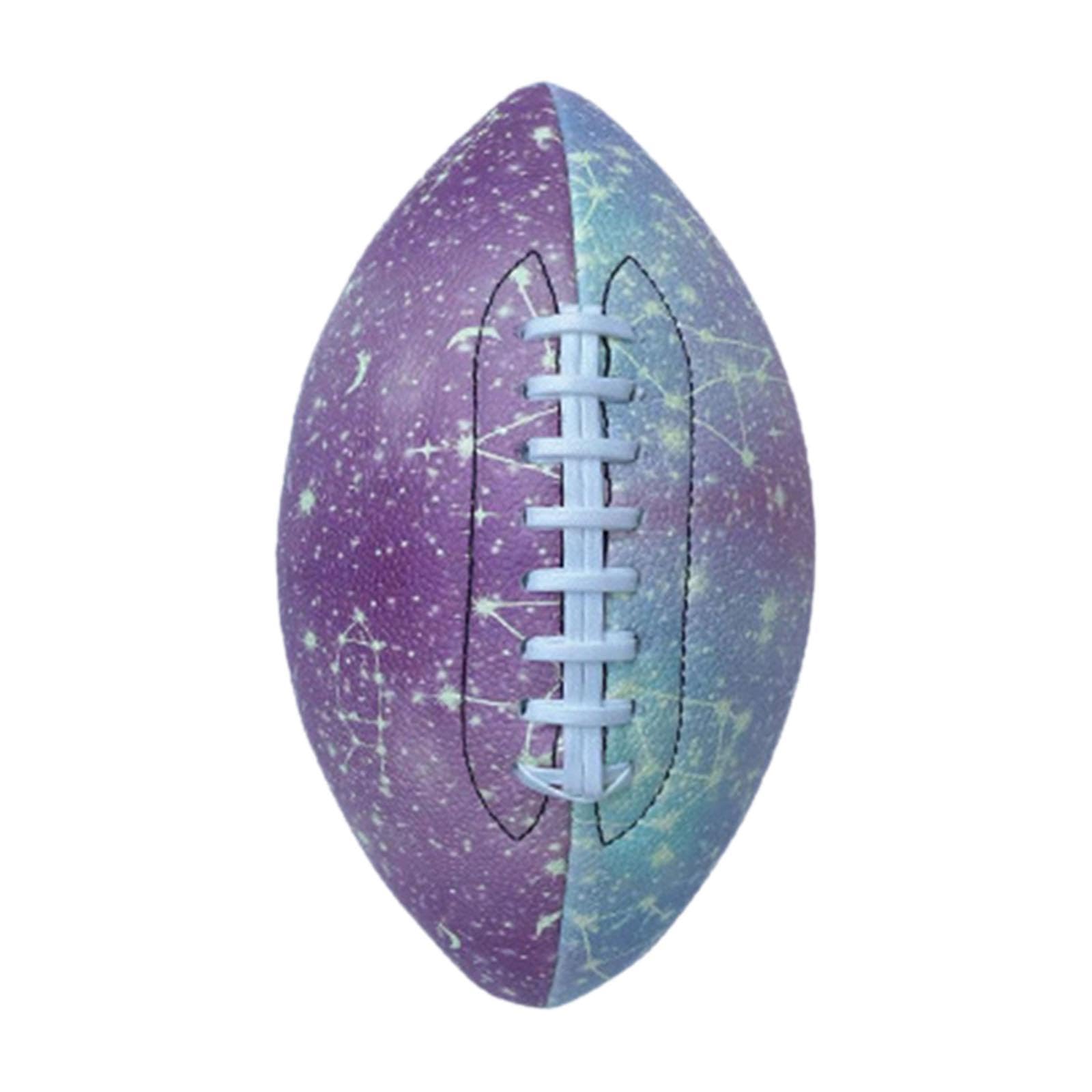 Balón de Rugby Luminoso Resistente Confeccionado en Caucho Flexible con Superficie Antideslizante Y Costura de Precisión Portátil para Entrenamiento D