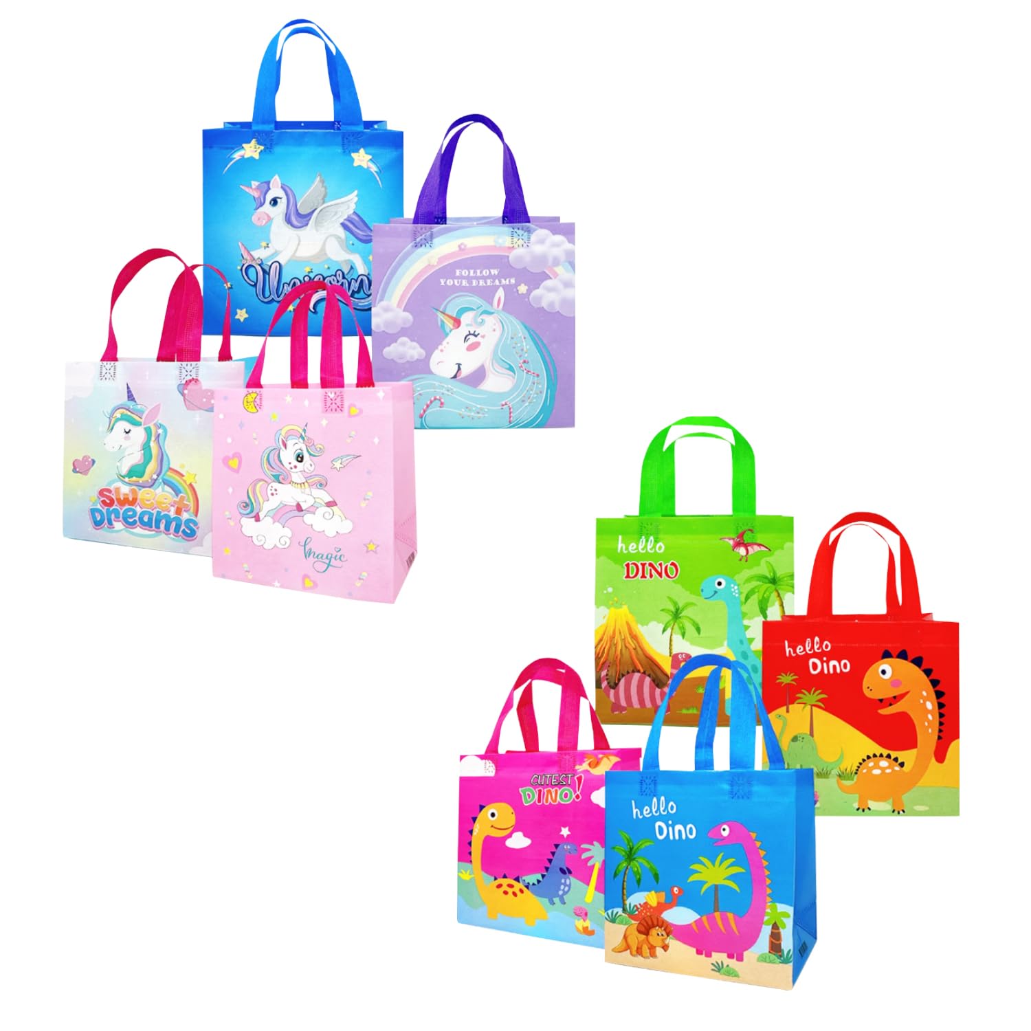 PARTEET Cartoon Theme Gift Carry Bags - Medium Size Party Goodies Bag (Multicolor) (B0C9TV4FV1) Amazon Price History, Amazon Price Tracker
