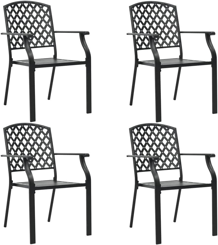 Dining Chairs Set A Surprise Price Is Realized Of 4 Outdoor Armchair Steel Chair Bistro Patio
