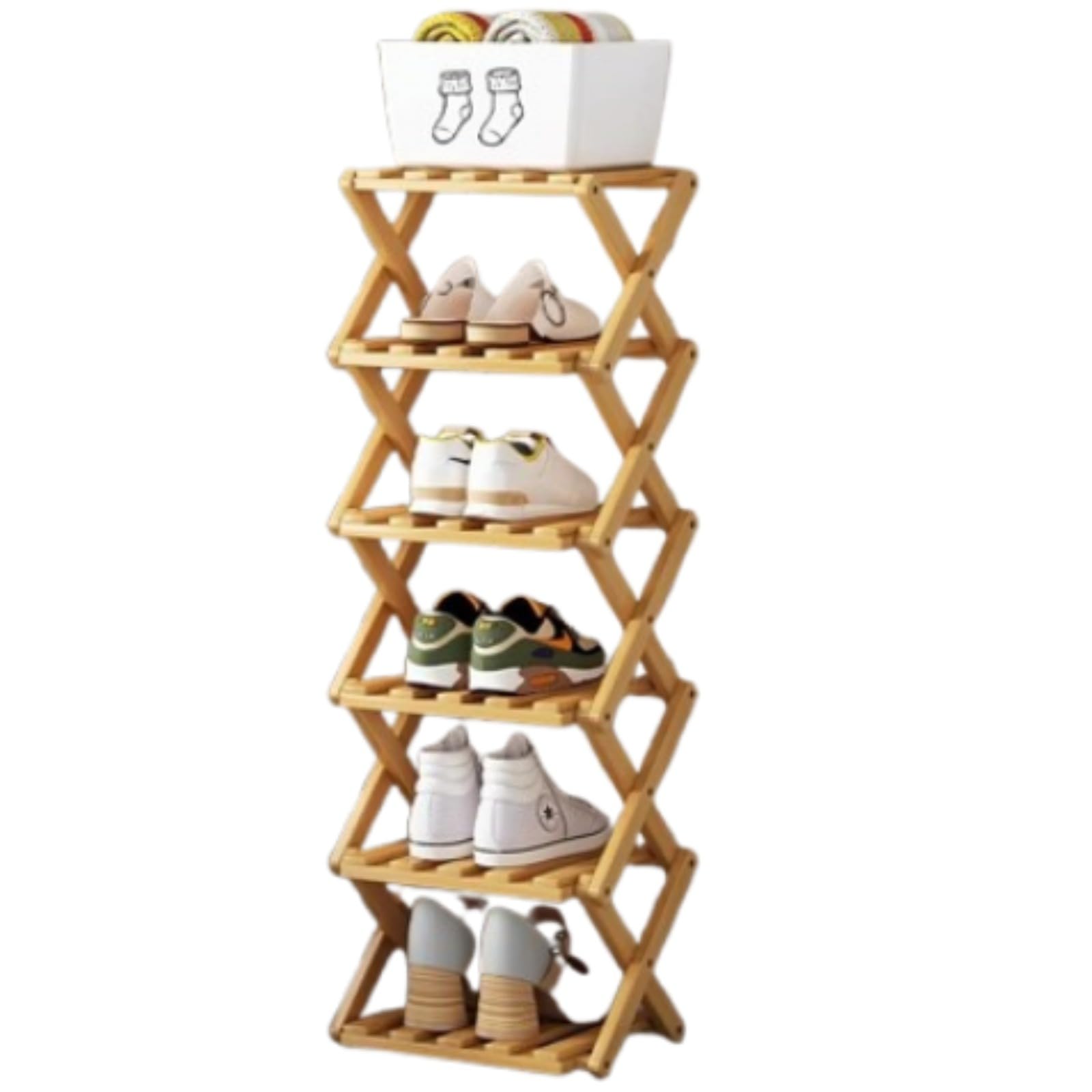 Scarpiera Pieghevole,scarpiera verticale,Scarpiera salvaspazio Slim Ingresso, Scaffale per Scarpe, Mobile Portaoggetti, Stoccaggio Verticale Stretta per Ingresso, Bagno, Soggiorno e Corridoio