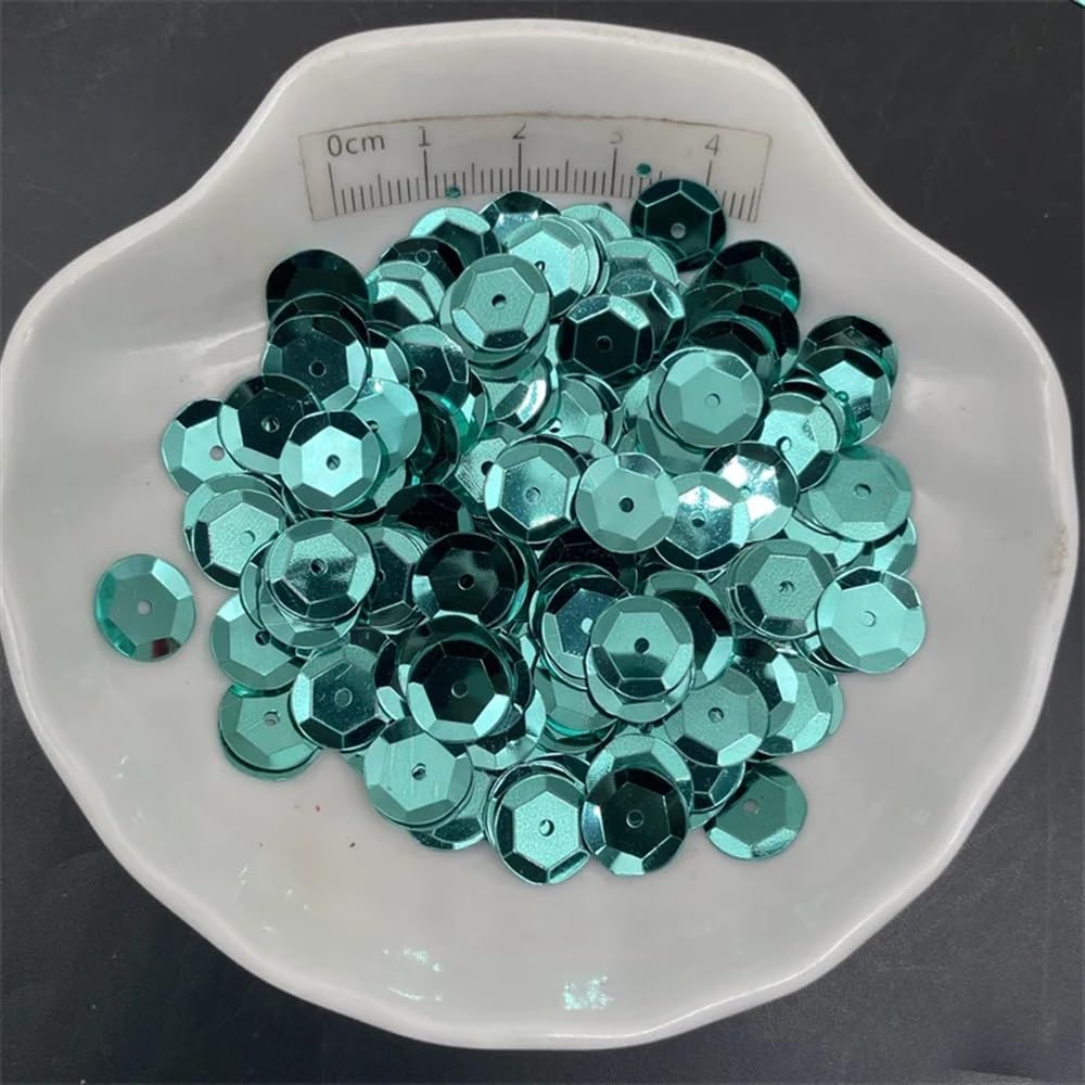 10g 3mm 4mm 6mm 10mm Silver-Base Cup Sequins Paillettes for Clothes Hat Shoes DIY Handmade Accessory(Light Blue,10g 4mm1500cs) โ image 1