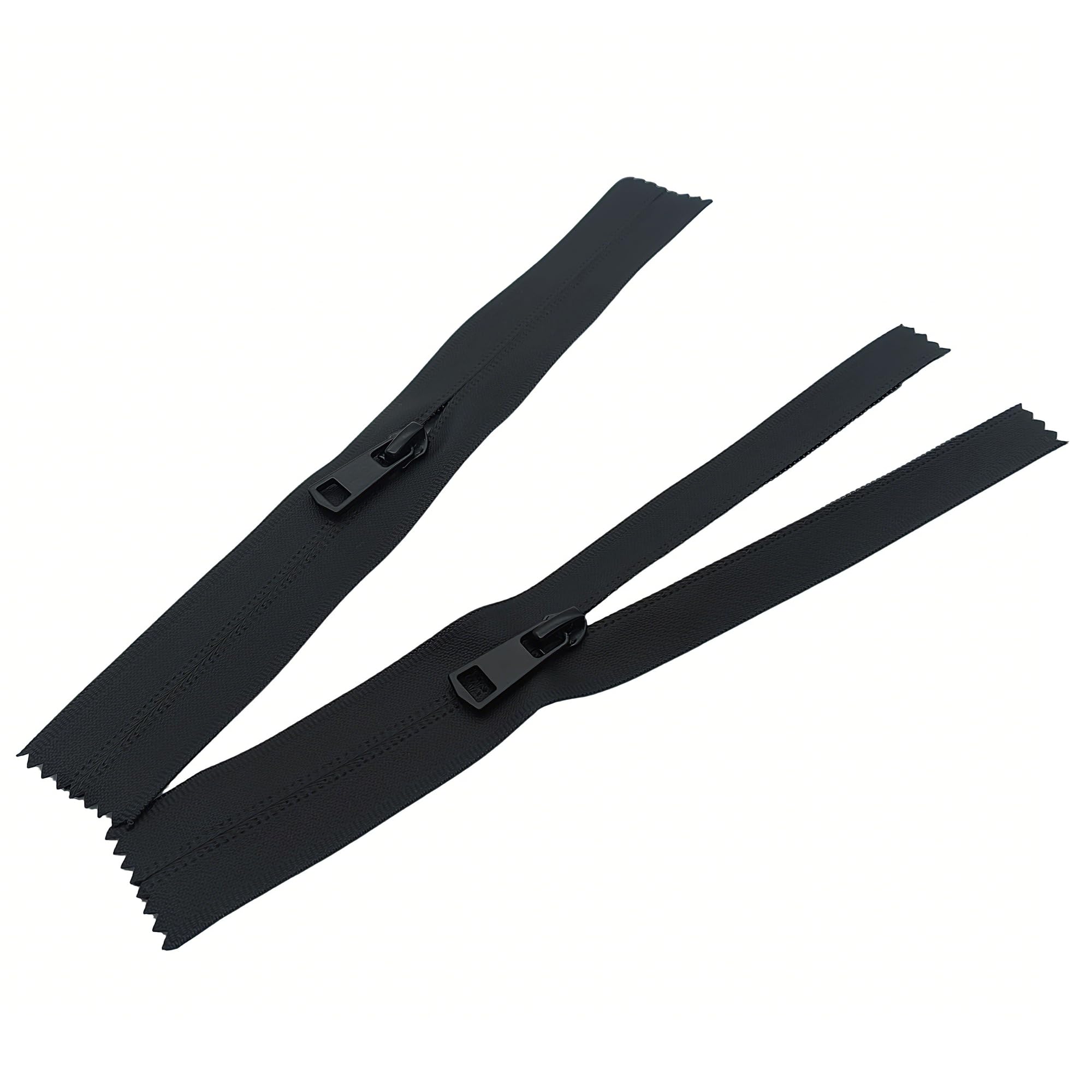 XCSJ 2 Pcs #5 Reißverschluss, Wasserdichter (Schwarz, 20cm)