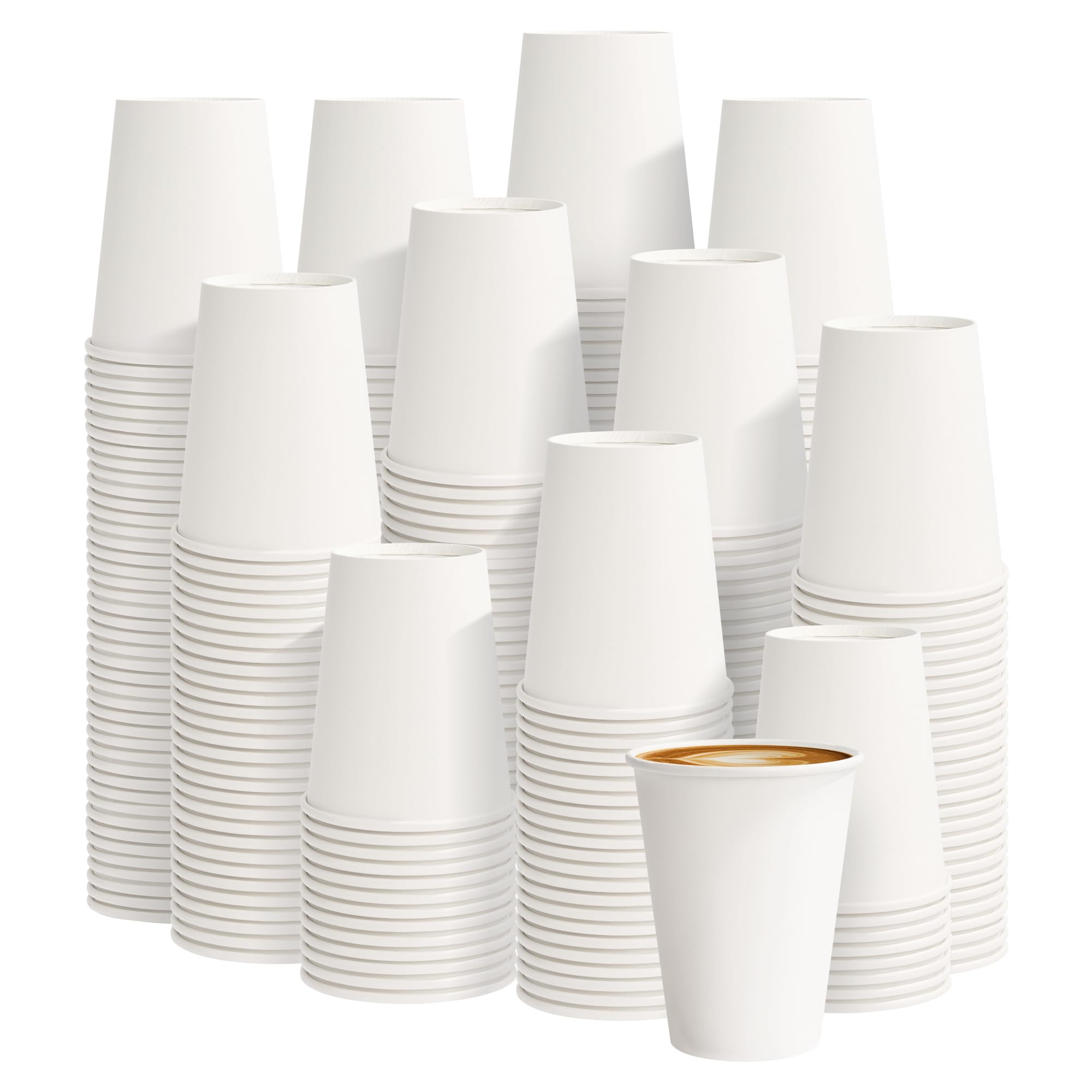 Photo 1 of PACKINNO 8 oz White Paper Coffee Cups (400 Pack)