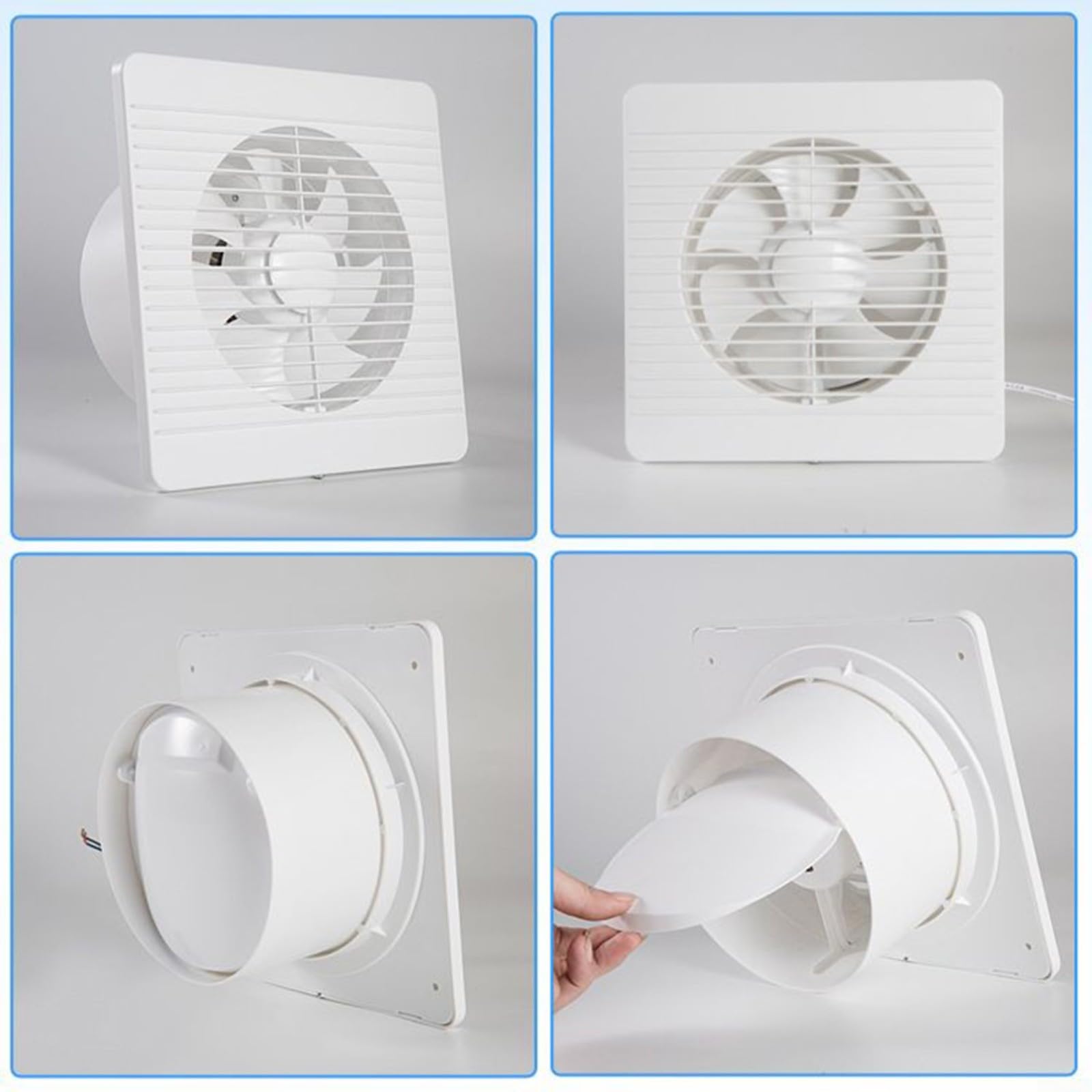 Potente extractor de pared de 6 pulgadas para baño, cocina y oficina, ventilador extractor de ventanas para cocina, techo, solución de ventilación silenciosa y eficiente