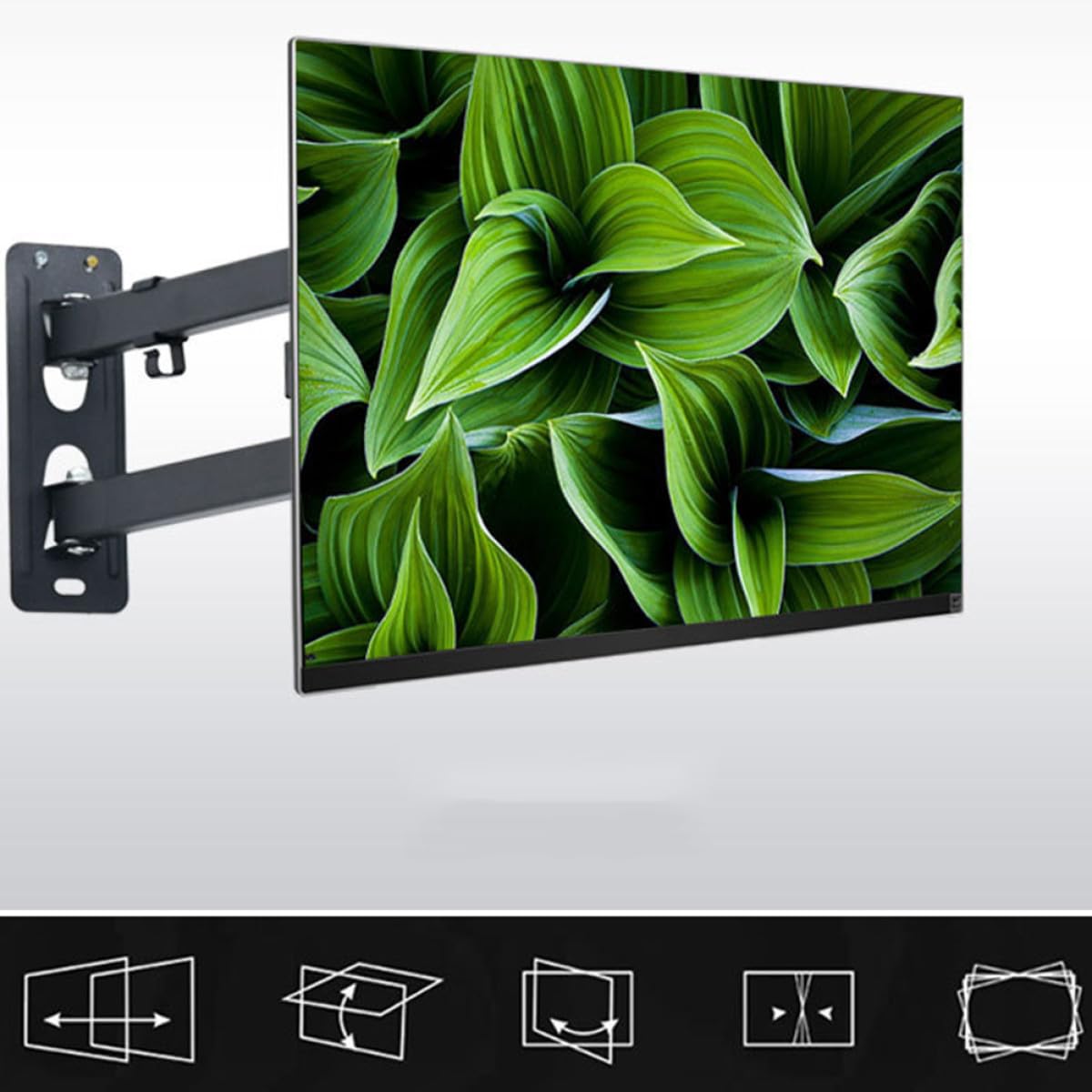 Supporto Parete Tv Lcd Da Supporto Muro Tv Regolabile e Girevole Staffa in Acciaio Compatibile Livella Bolla Per Installazione Facile
