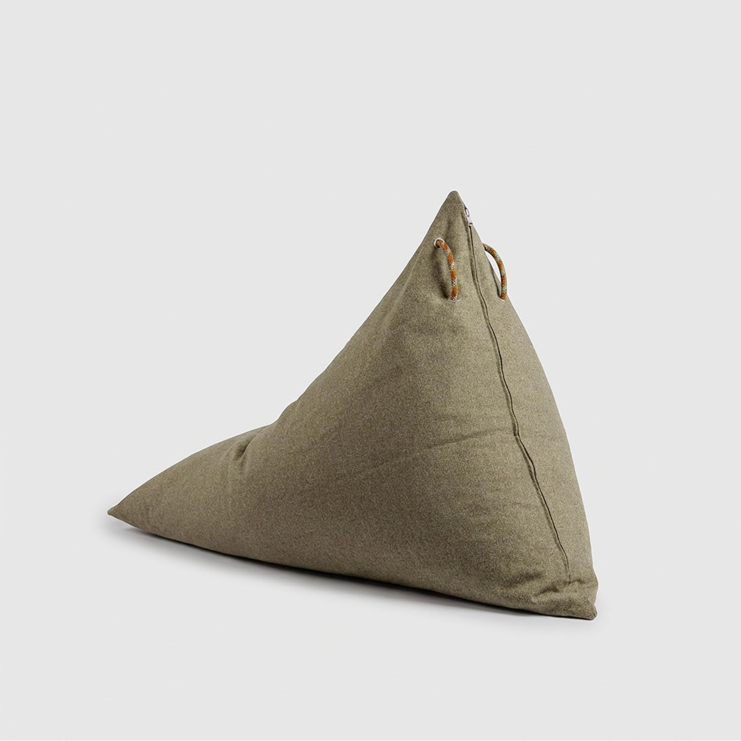 Fauteuil sac d'extérieur Thera en polypropylène Bouclé Olive – Pour jardin et terrasse