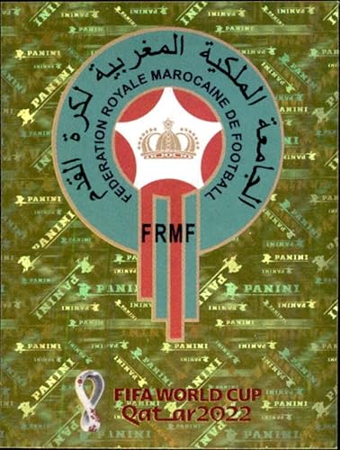 2022 Panini Stickers Road to FIFA World Cup Qatar 2022Mar2 Team Logo FOIL Morocco Soccer Card