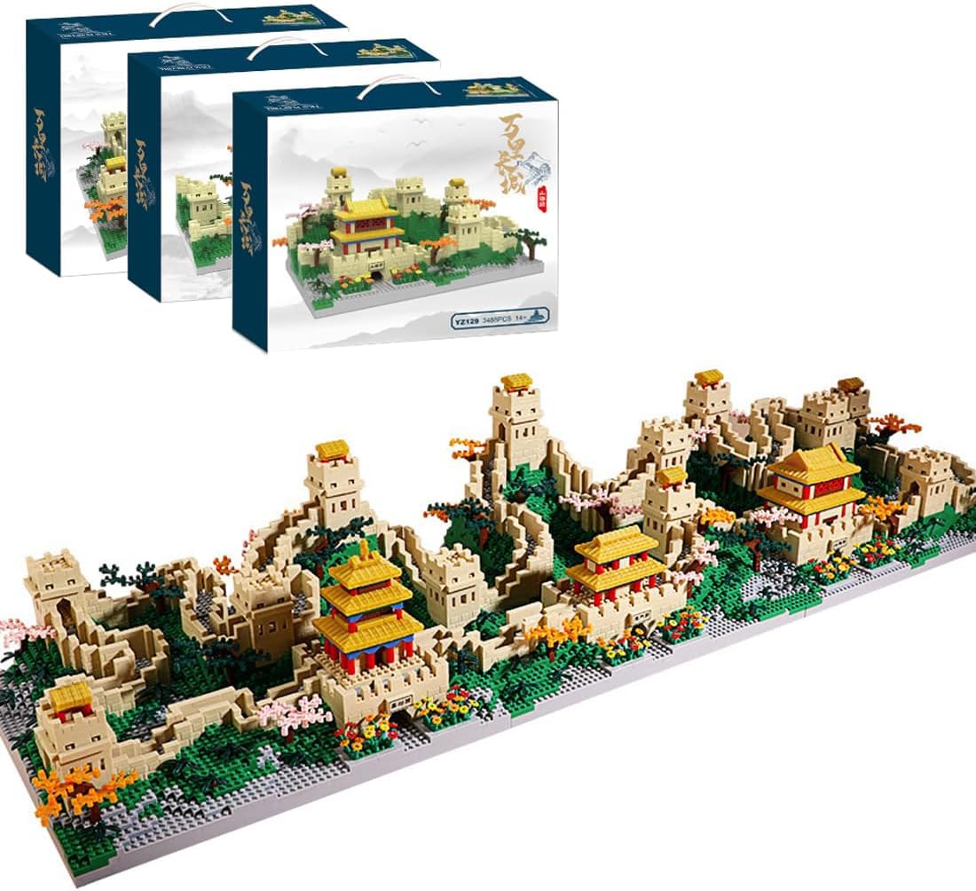 KeKeDuo Haus Bausteine Bausatz, 10000+ Klemmbausteine Modular Buildings 3 in 1 Die Chinesische Mauer Architektur Modellbausatz, MOC Weltberühmtes Gebäude Bauset Nicht Kompatibel mit Großen Marken