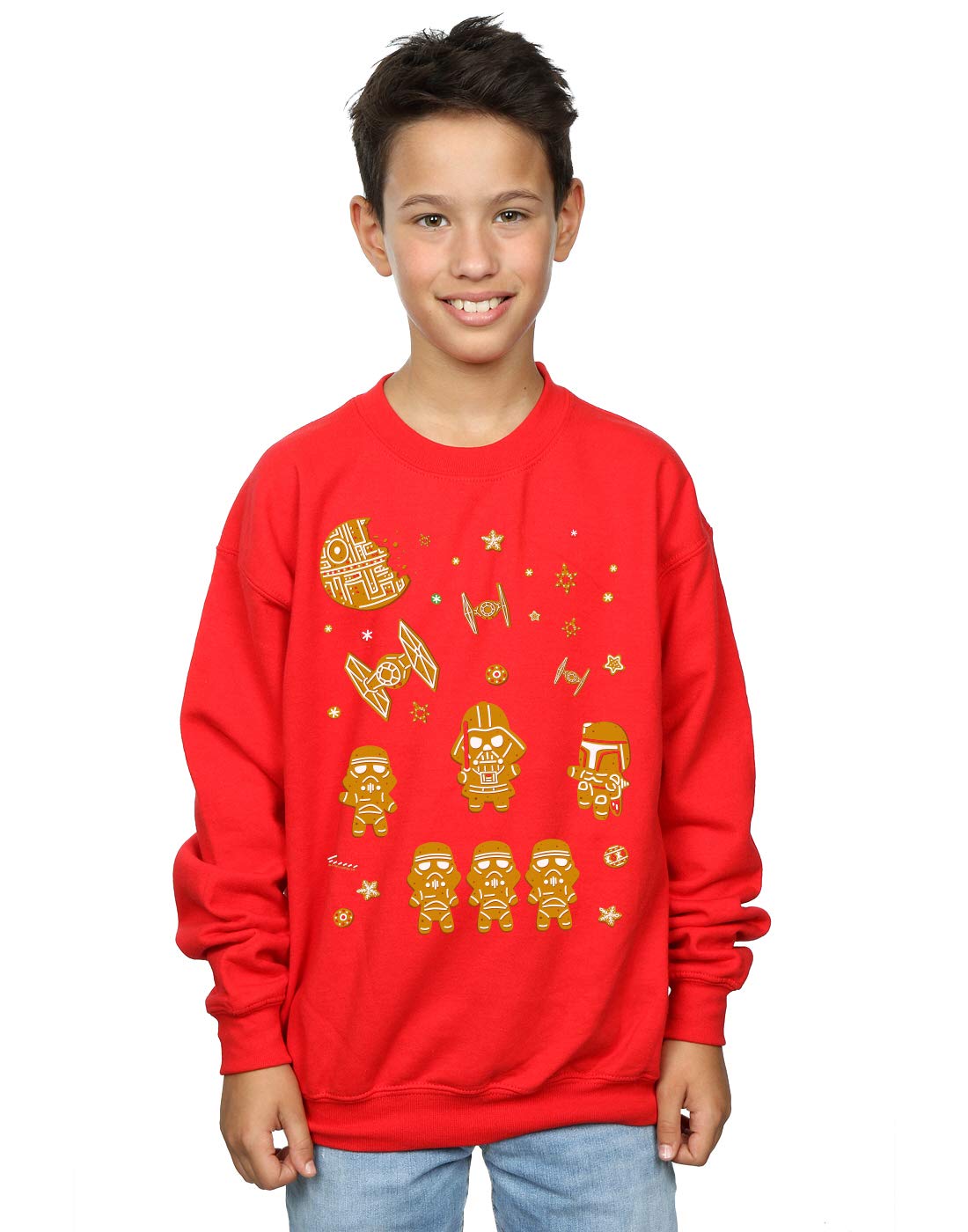 Absolute Cult Star Wars Boys Gingerbread Empire Sweatshirt Red 12-13 years