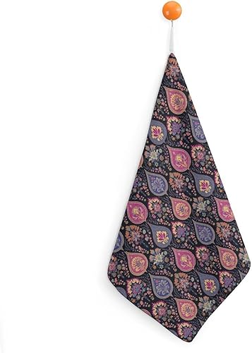 Decorative Hand Towels for Bathroom - Retro Classic Pattern Print Soft Absorbent Small Bath Hand Towels for Kitchen, Farmhouse, Spa, Hotel, Guest