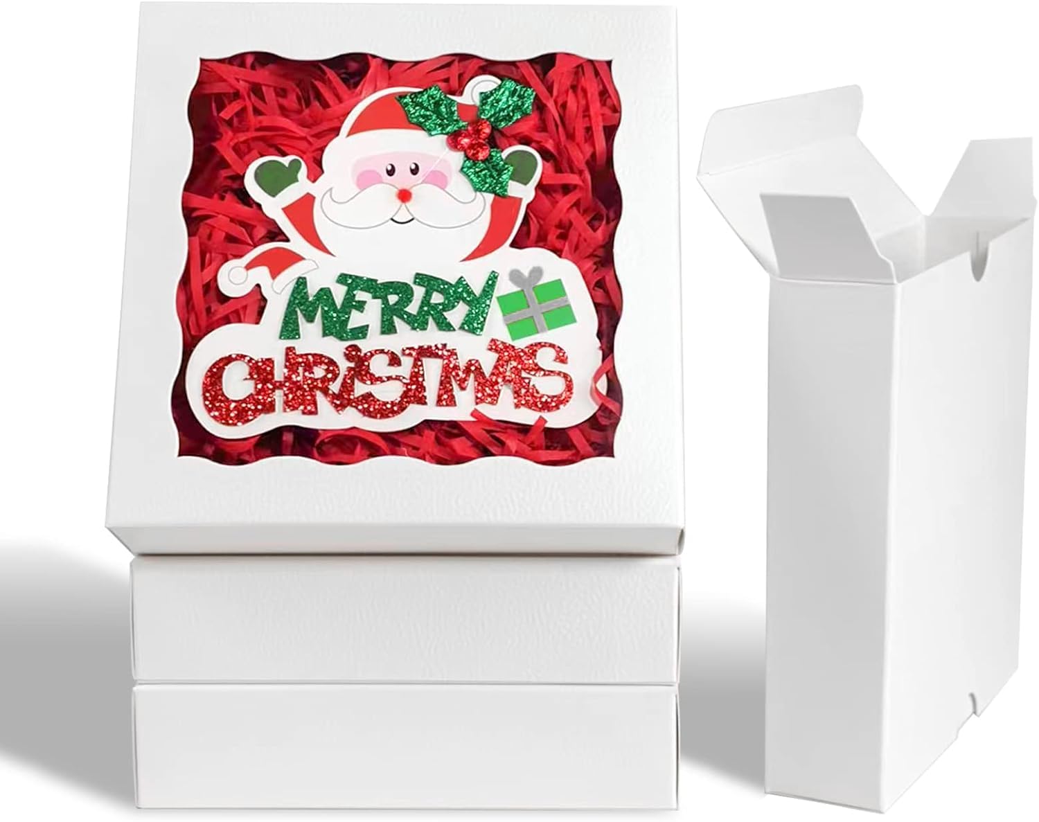 RomanticBaking 40 Pack Large Single Cookies boxes 5" x 5" x 1 1/2" Heart Hot Chocolate Bombs Boxes for 4 Macaron Boxes Bakery Boxes with Window