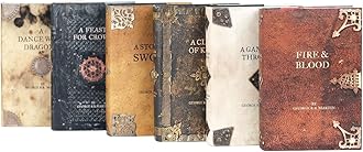 Game of Thrones | Six-Volume Hardcover Book Set with Custom Designed Juniper Books Dust Jackets | Author George R. R. Martin