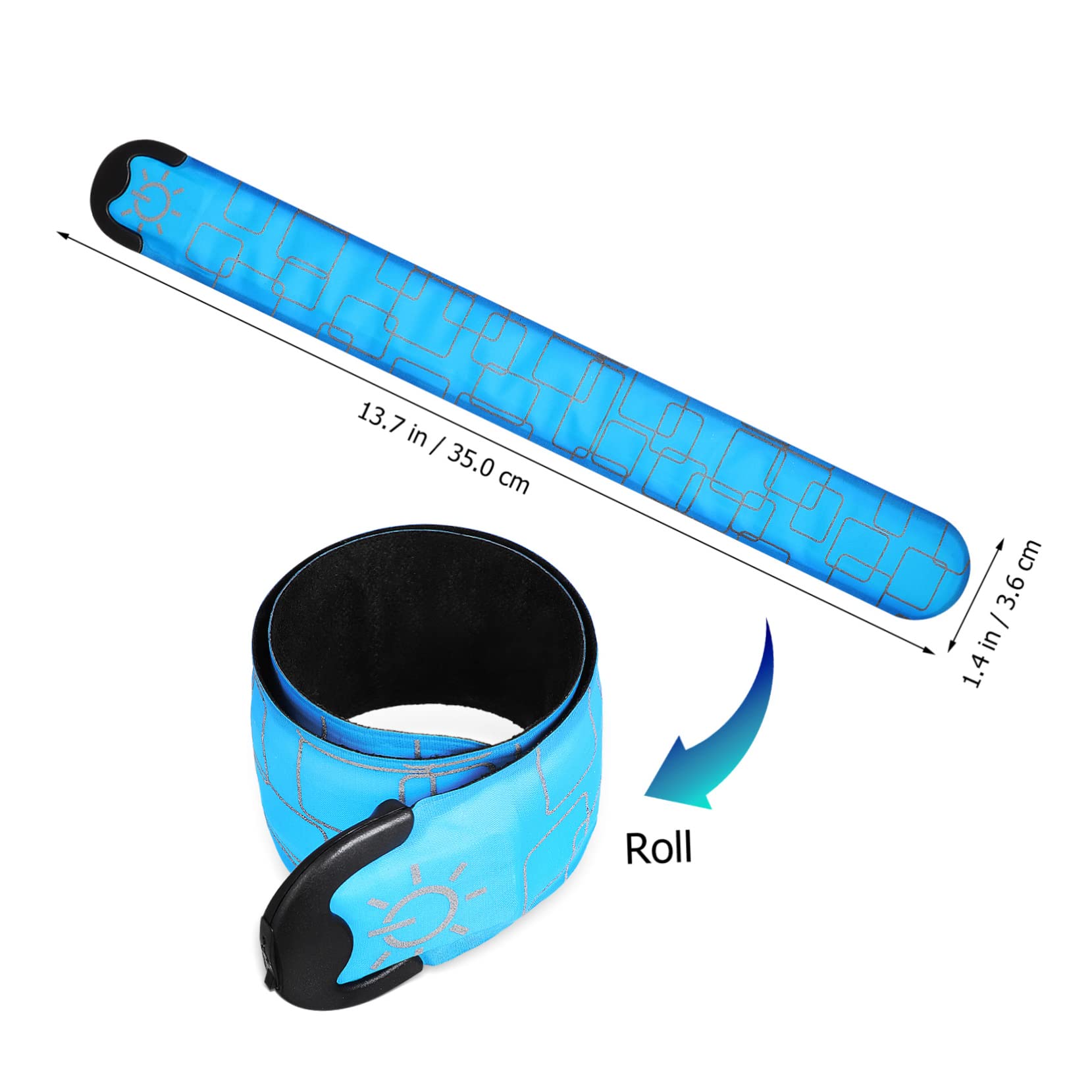 Hemobllo 4 Pièces Bracelets LED Rechargeables Armbands Réfléchissants pour Course Verts Modes Multiples