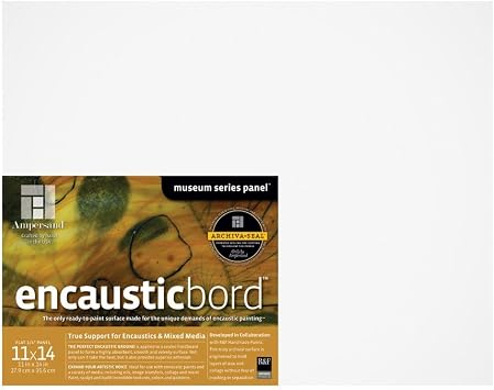 Ampersand Encausticbord Hardboard Panel for Encaustics and Mixed Media, 1/4 Inch Depth, 11X14 Inch EN1114