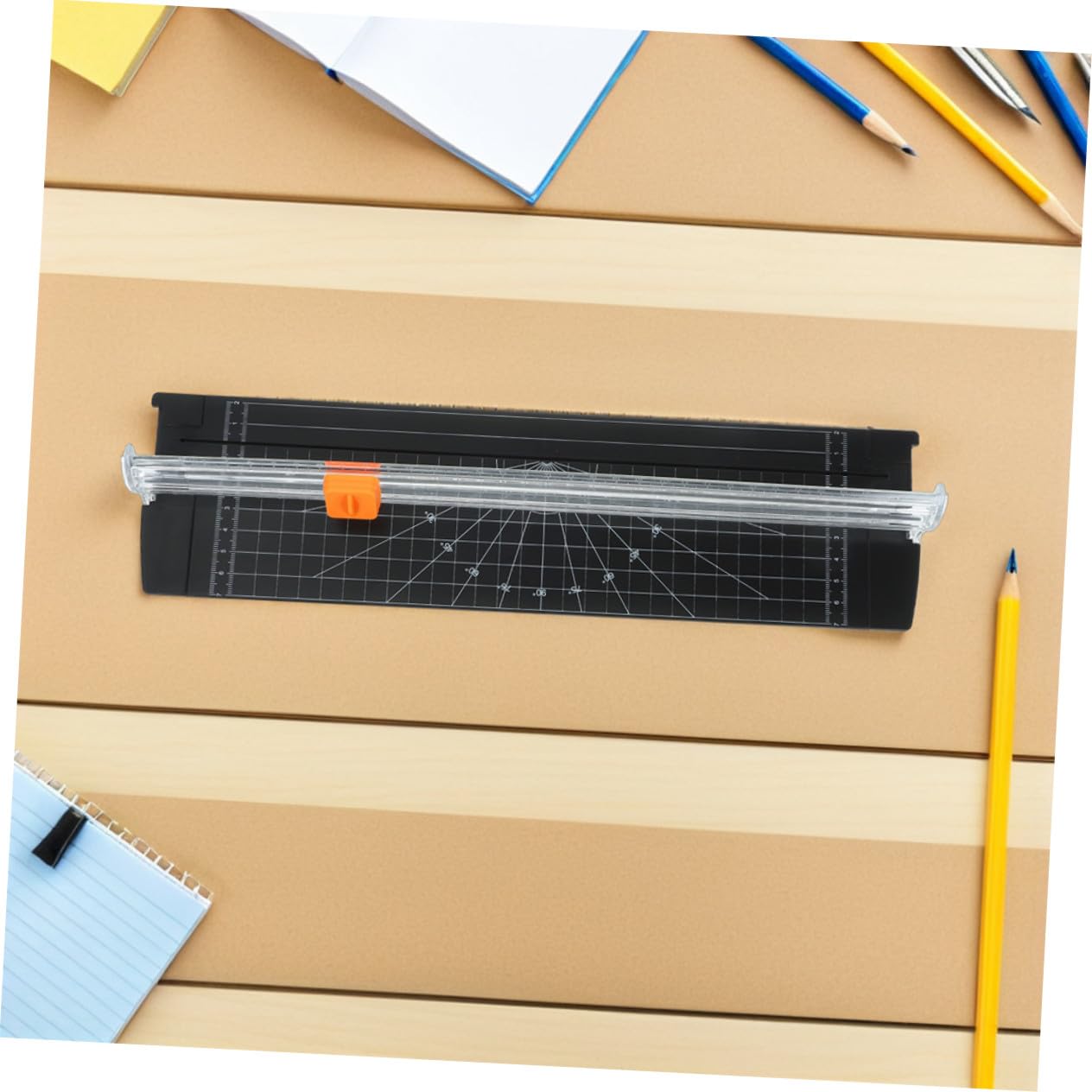 Housoutil 2 Pezzi Taglierina Carta Portatile Mini Tagliere Manuale per Foto e Carta Strumento per Scrapbooking Etichette e Progetti Creativi Leggero e Facile Usare per Studenti e Hobbisti