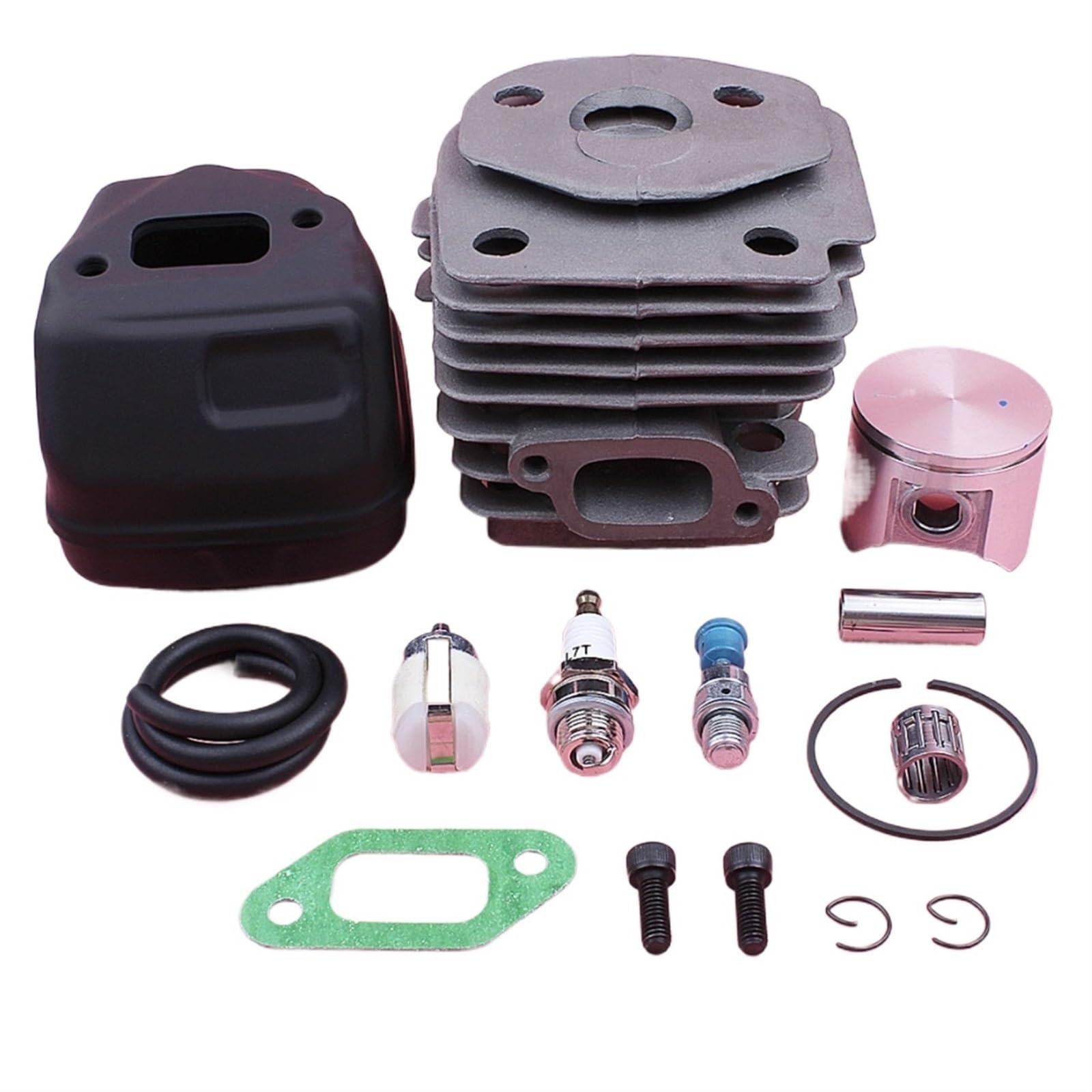 Kit de pistón de cilindro de 47 mm, for Husqvarna 357 359, silenciador de escape, junta de perno, línea de filtro de combustible, pieza de repuesto de motosierra Conjunto de pistón de motosierr