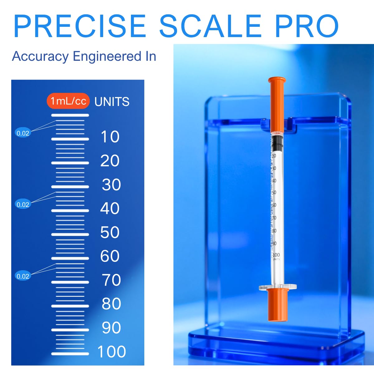 1mL/cc Syringe with 31G 5/16" (8mm) Needle | 100 Individually Wrapped Units | Lab Tools — Amazon image 6