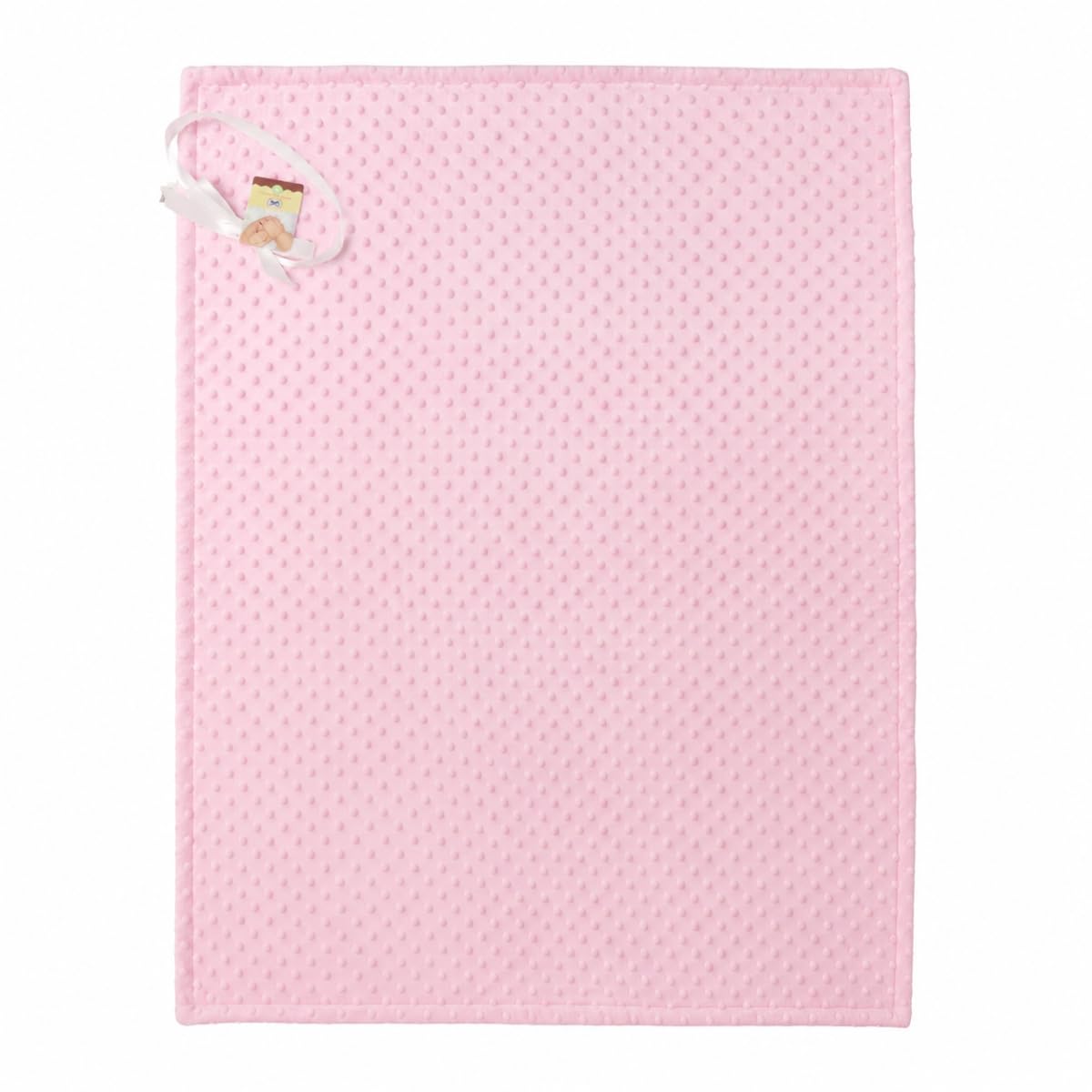 YöL Pink Bubble Baby Blanket 100 x 70cm, Soft Raised Dot Plush Comforter, Lightweight Breathable Nursery Pram Cot Blanket, Machine Washable