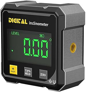 Digital Angle Finder with Electronic Laser, 4-Side Magnetic Angle Gauge, Cube Inclinometer, Table Saw Miter Protractor, Woodworking Measuring Tool, Level Box for Hanging