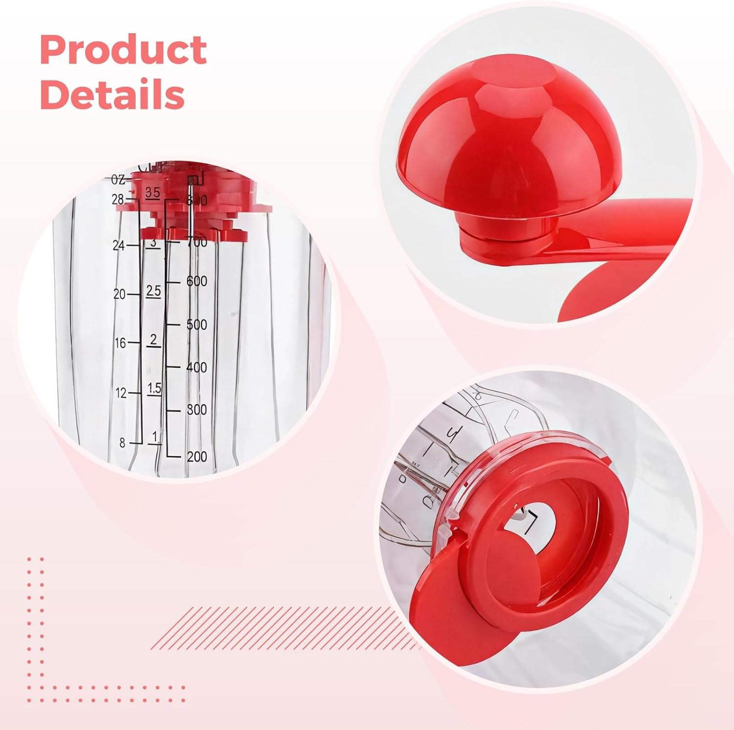 Transparent Pancake and Cupcake Batter Dispenser, 11.4 X 4.3 Inches, Single-Hand Operation with Measuring Scale