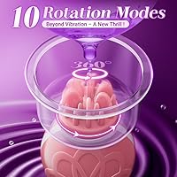 Vista 3 de Juguetes sexuales Pezones Juguetes 4-en-1 Vibrador de pezones Juguetes sexuales para mujeres 10 potentes modos de rotación, juguetes adultos