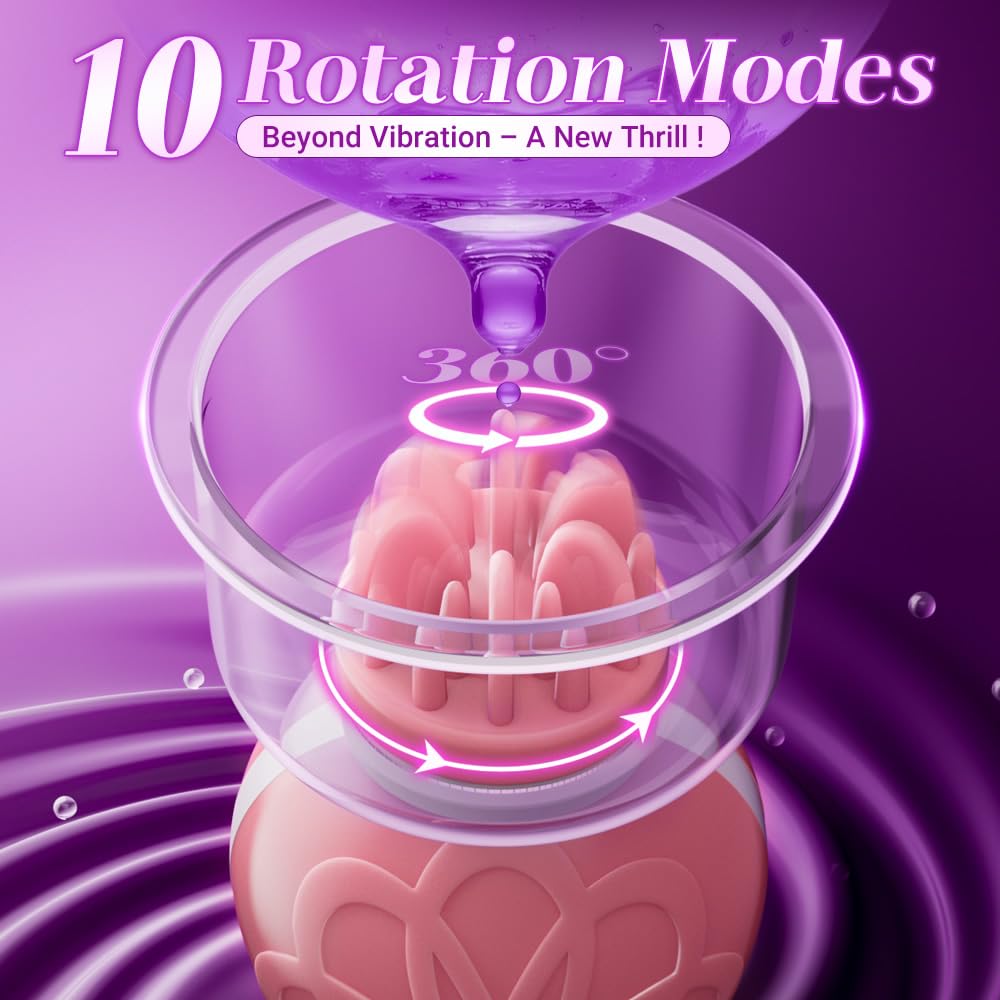 Sex Toys Nipple Toys 4-in-1 Nipple Vibrator Sex Toy Women 10 Powerful Rotation Modes, Adult Toys juguetes sexuales Sex Toys Vibrating Rose Nipple Clamps Adult Sex Toy for Women Couples