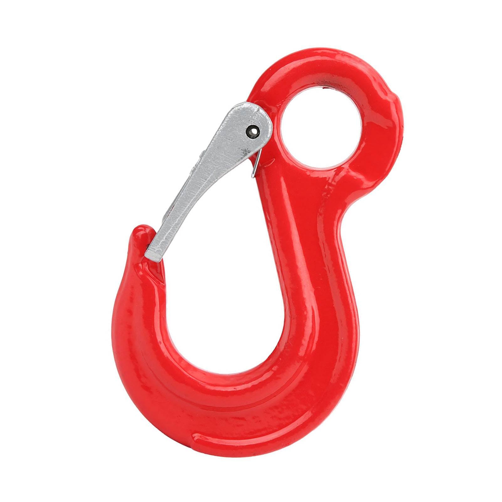 Fishing Hook with Fixed Round, 2Ton Eye Lifting Alloy 2 Ton Load Hooks Steel Crane Hoist for Ship Construction Engineering Ships Factory