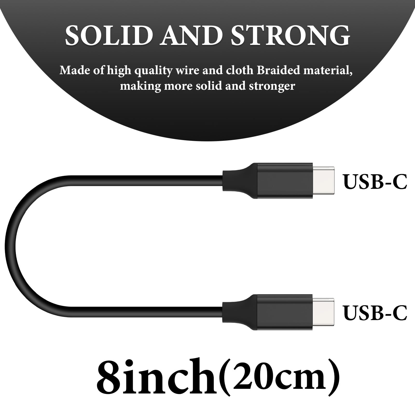 GEEKRIA for Creators USB C to USB C Microphone Cable 8 inch / 20 CM, Compatible with Rode VideoMic GO II, Wireless GO II - Image 2