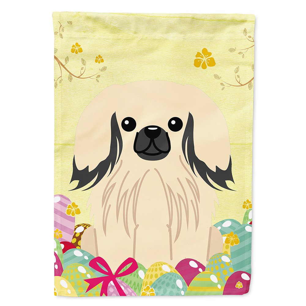 Œufs de Pâques Pekingnese Crème drapeau grand format multicolore pour décorer votre jardin