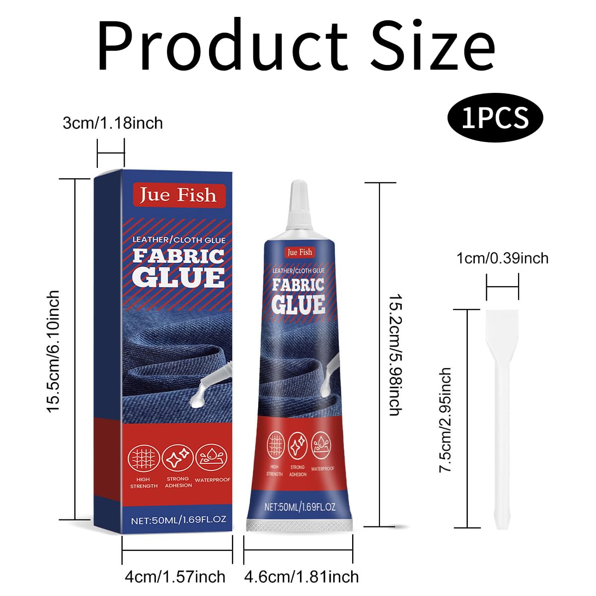 Colla Per Tessuti Trasparente 50ml - Impermeabile Per Riparazione Vestiti, Bambole E Decorazioni - Foto 4