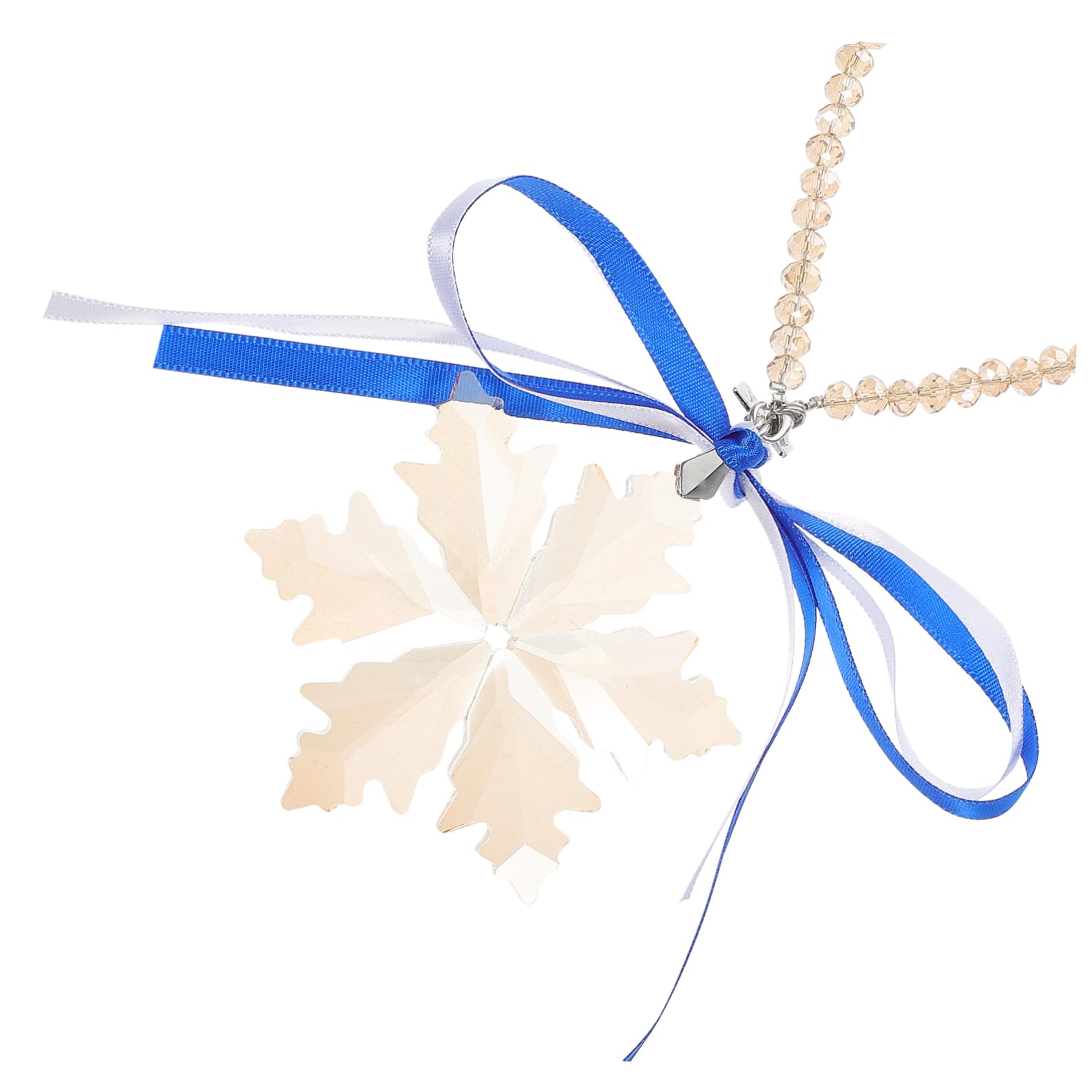 LIFKOME 3pezzi Ciondolo Di Cristallo Fiocco Appendere Per Decorazioni Natalizie e Auto Accessorio Per Specchietto Retrovisore Design Elegante e Luminoso Per Feste e Regali