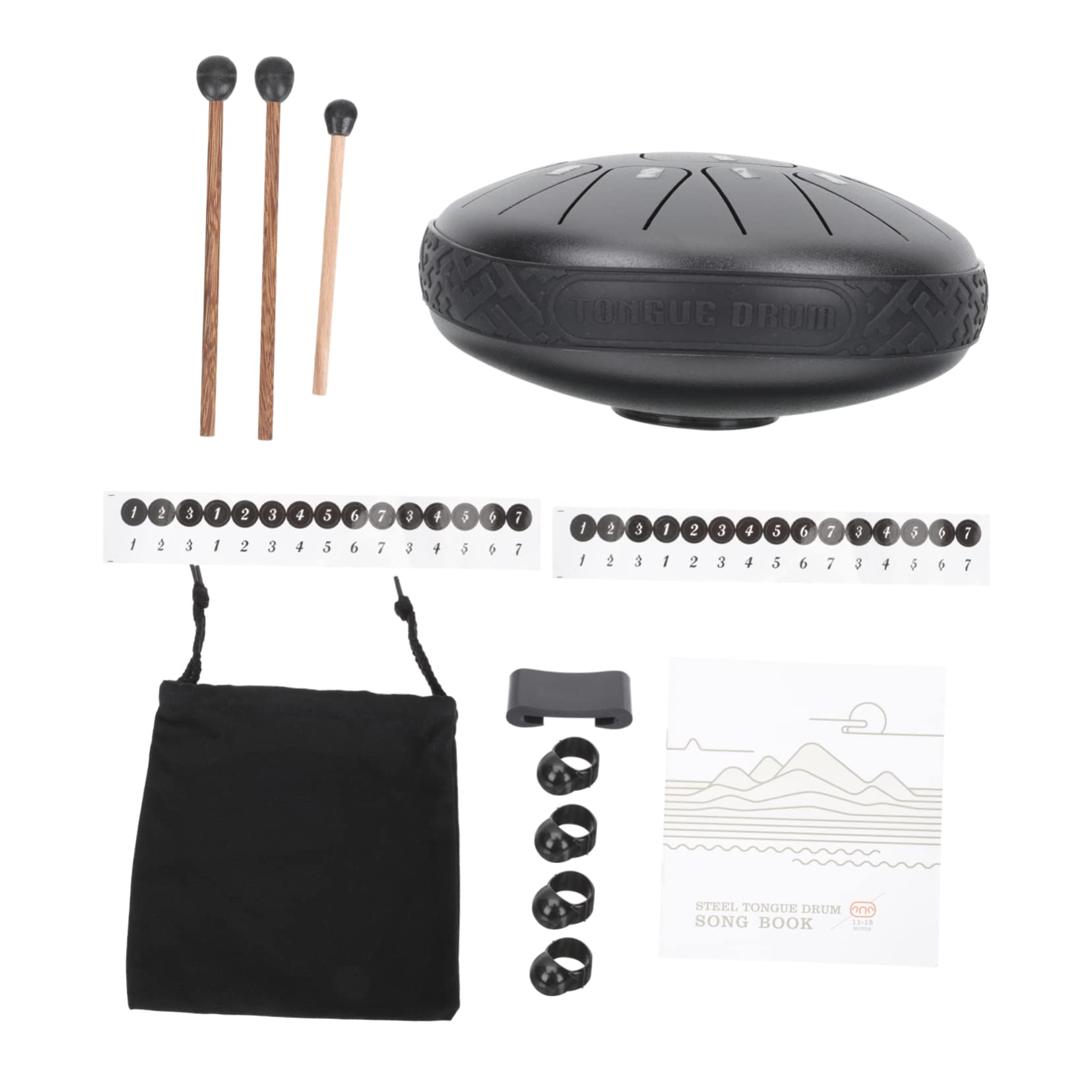 Totority Steel Tongue Drum Hand Drum Set Boys and Girls Adults Musical Instrument 6 Inch 11 Notes Creative for Playing