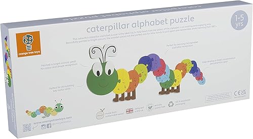 Miniatura 7 de Orange Tree Toys Rompecabezas del alfabeto de oruga