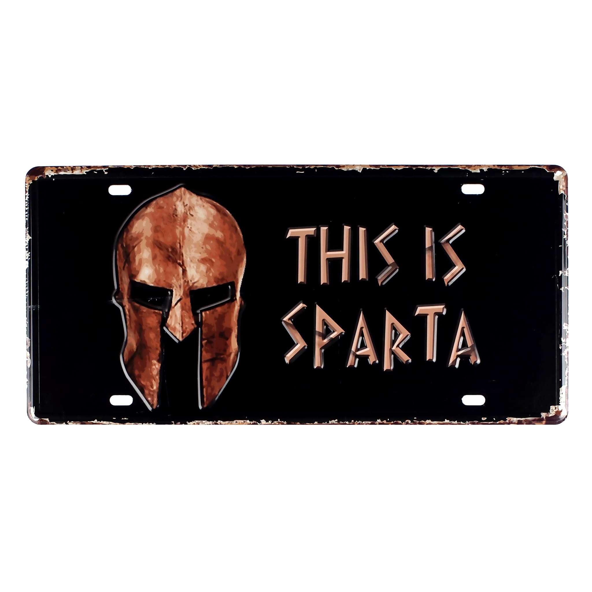 Eazywagon "This Is Sparta" Vintage Retro Metal Signs - License Wall Plate, Car Tag - Ideal for Cafe, Restaurant, Shop, Home, Hotel, Club, Office, Living Area - Design Plaque