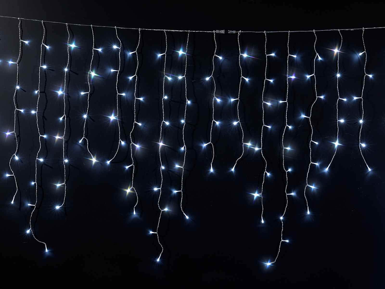 Luces navideñas de cascada con 608 LED Cortina de luces navideñas para interiores y exteriores, iluminación navideña para casa, vitrinas y tiendas, 8 x 1 metro
