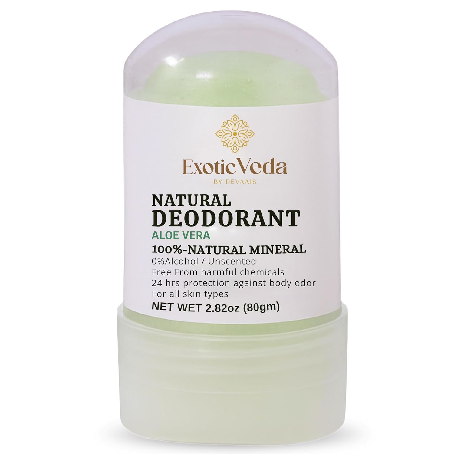 Aloe Vera Alum Roll-On Deodorant for Underarms – Natural, Soothing & Hydrating, Alcohol-Free, Aluminum-Free, Fragrance-Free, Gentle for Sensitive Skin, Long-Lasting Freshness, 80g(2.82 oz)-image-5