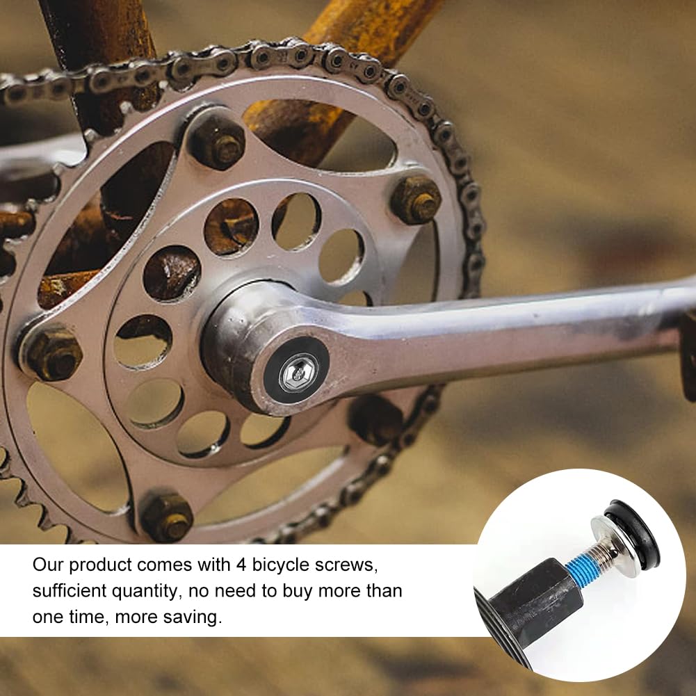 Bulloni per Pedivella Bici M8 x 18 mm, 4Pz Viti per Cuscinetti a Pedale, Filettate M8 a Testa Esagonale per Braccio a Manovella, Impermeabili, Prova di Sabbia