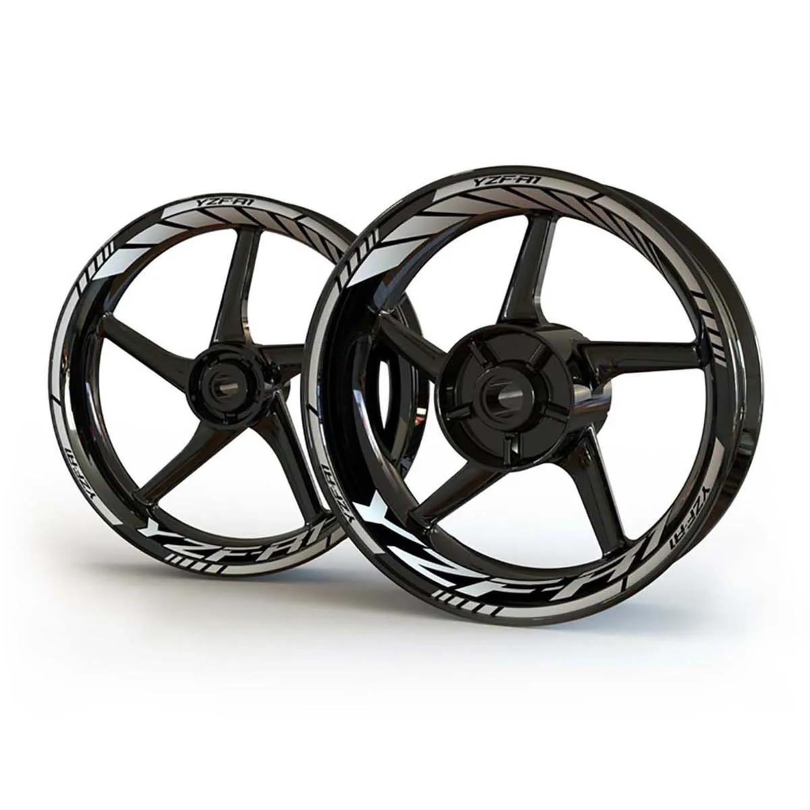Motorcycle Wheel Stickers Sports Edge Stripe Reflective Film for Yamaha YZFR1 YZF-R1(Color3)