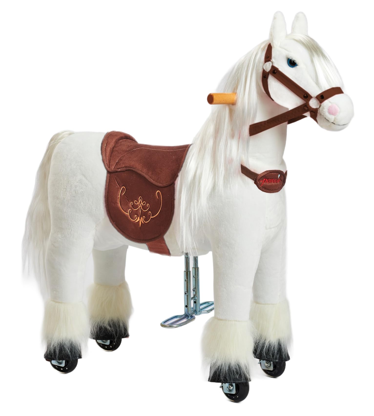 Ponnie Caballo de equitación para niños de 5 a 12 años, M, Caballo mecánico sobre Ruedas, Adecuado para niños a Partir de 5 años (requisito de Peso: mín. 13 kg hasta máx. 50 kg) — view 32