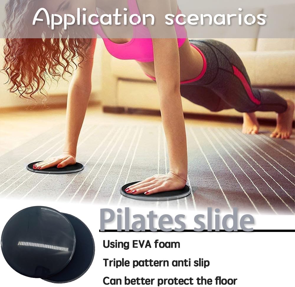 Exercise Sliders for Working Out Pilates Fitness Discs for Men and Women Workout Sliders for Core Strength and Flexibility Home Gym Accessories 2 Pack - Image 7