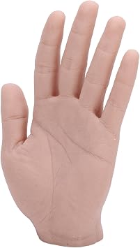 Silicone Male Hand Model Reusable Simulation Silicone Artificial Hand Model Bendable Artificial Hand for Festival Props Painting Practice (Left Hand)