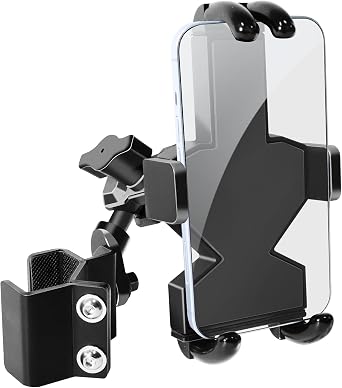 StarknightMT UTV Phone Mount for Pro-Fit Cage 360 Adjustable Aluminum Alloy 8 Claws SXS Phone Mount Heavy Duty Cell Phone Holder for Defender Ranger General Uforce for 4.0" to 7.2" Cellphone