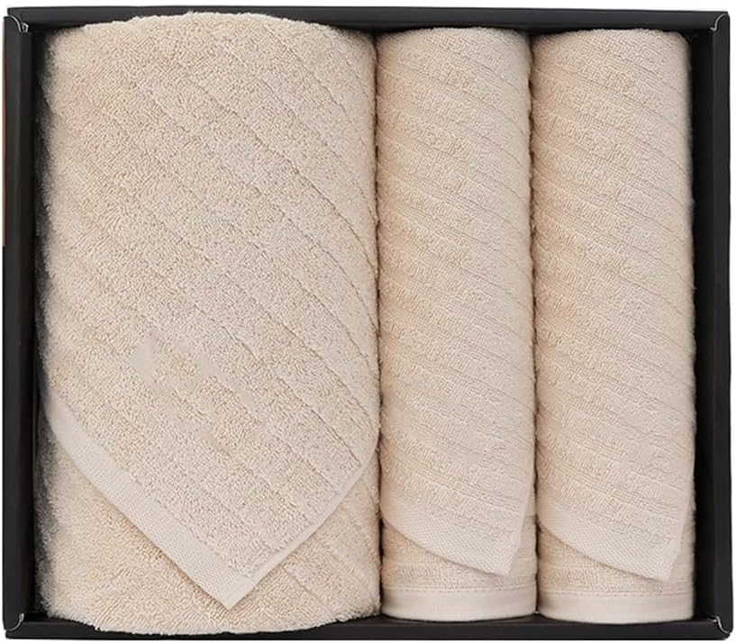 Towel Bath Towel Three-Piece Gift Box Set Cotton Home Business Conference Gift Box(C 2PS)