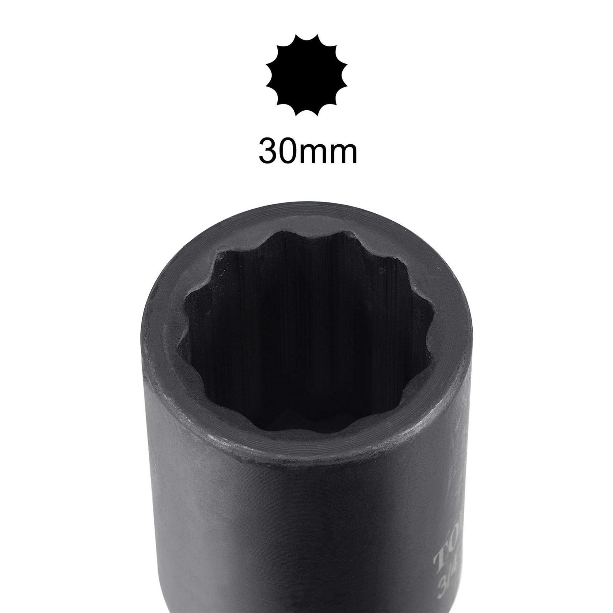 TA-VIGOR 12-Point Deep Impact Socket, 3/4-Inch Drive 30mm Metric Spindle Axle Nut Socket Driver Wrench - Image 3