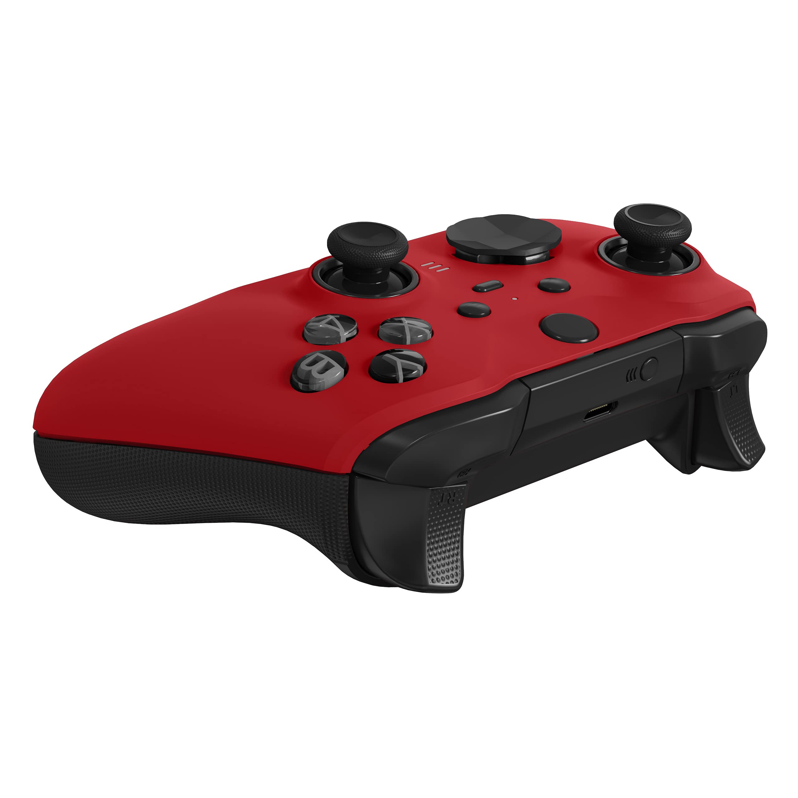 eXtremeRate Custodia frontale per controller Xbox Elite Series 2/Series 2 core, custodia fai da te & Thumbsticks Accent-Ring Case Shell Set per Xbox Elite Series 2 Gamepad modello 1797 rosso