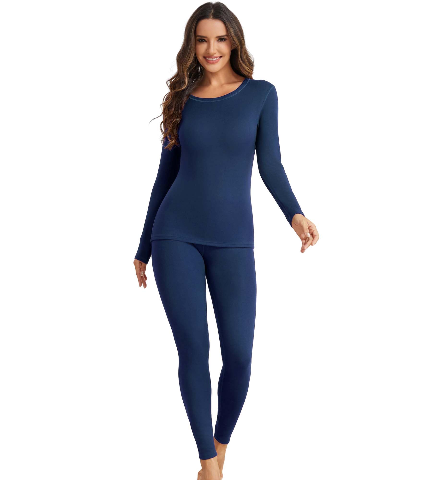 SHARICCA Thermounterwäsche Damen Set - mit Fleecefutter Funktionsunterwäsche Atmungsaktiv Thermo Unterwäsche Skiunterwäsche für Kaltes Wetter