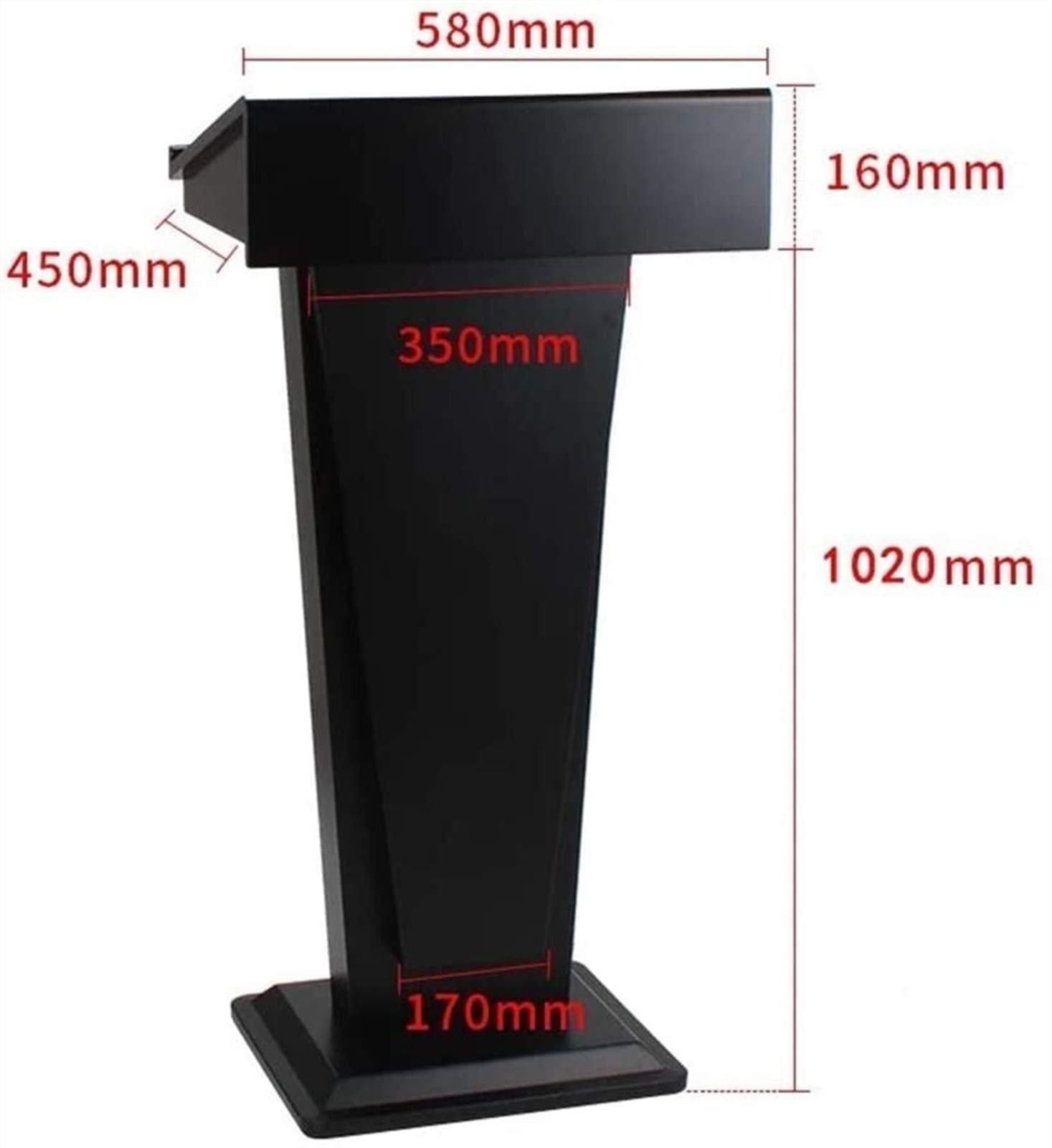 Soporte de podio ajustable de madera maciza para profesores y hoteles – Atril elegante y duradero con piezas de maquinaria incluidas para presentaciones, conferencias y eventos