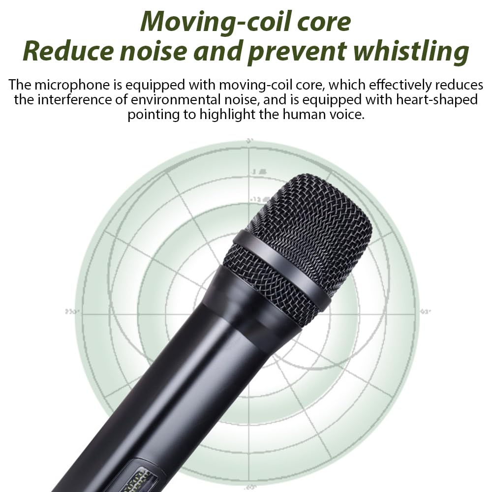 microfono per cantare microfoni senza fili microfonico wireless con microfono portatile Microfoni dinamici professionali per home cinema Karaoke Chiesa Discorsi Matrimoni Feste Canto