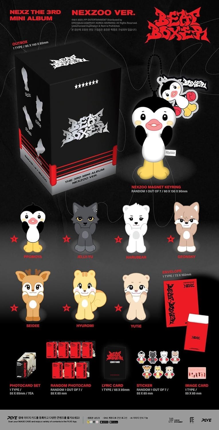 NEXZ Beat-Boxer [NEXZOO Ver.] 3rd Mini Album + Extra photocards